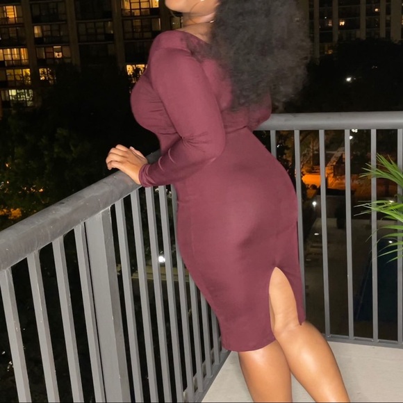 Bra Top Shaped Neck MIDI Dress - Picture 4 of 6